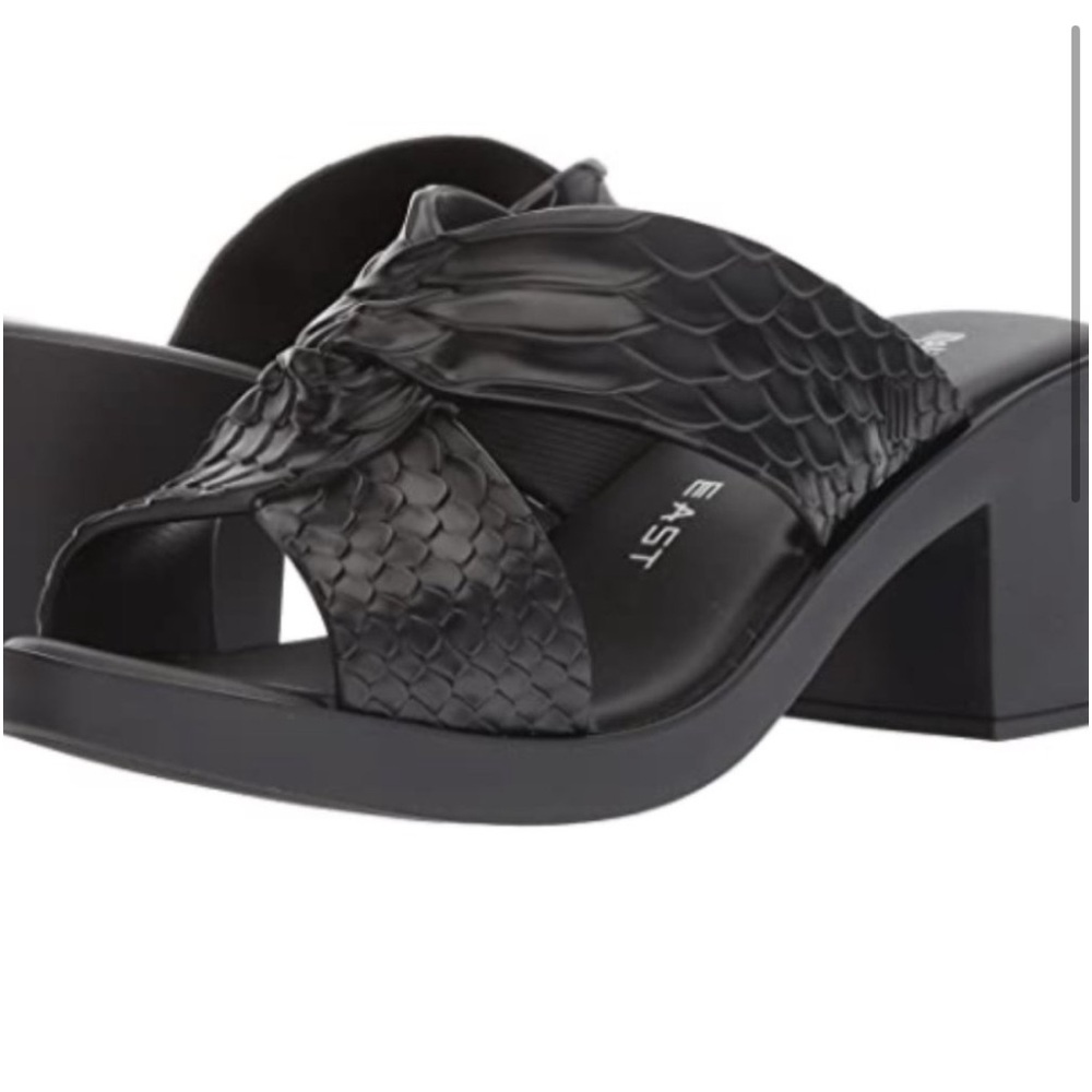 Melissa Baja East By Melissa Python Embossed Print Heel Block Heel Sandal